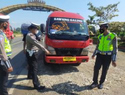 Polres Pringsewu dan Instansi Terkait Gelar Penyekatan Pemudik di Jalinbar