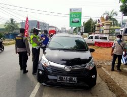 Polres Pringsewu Hentikan 19 Kendaraan Plat Luar Daerah