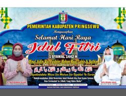 Bupati Pringsewu dan Wabup Salat Idul Fitri di Kediaman Masing-masing