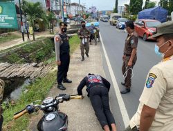 Aparat Gabungan Gelar Operasi Yustisia Disiplin Prokes di Jalinbar Pringsewu