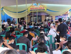 Masyarakat Pringsewu Antusias Ikuti Vaksinasi Massal di Delapan Lokasi