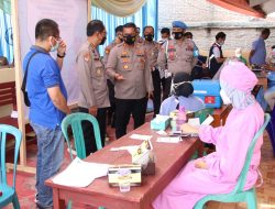 Vaksinasi Massal HUT Bhayangkara ke-75 Polres Pringsewu Lampaui Batas