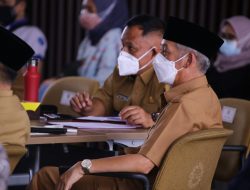 Bupati Pringsewu Ikuti Rapat Konsolidasi Penanganan Covid-19 se-Provinsi Lampung