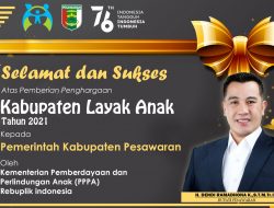 Pesawaran Raih Penghargaan KLA 2021 Tingkat Madya