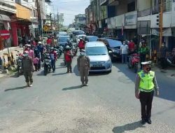 Tepat Pukul 10.17 Wib Semua Kendaraan Dihentikan Satlantas Pringsewu