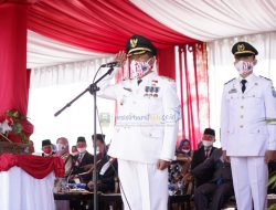 Pemkab Pesibar Gelar Upacara HUT RI dengan Prokes