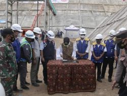 Rampung 98 Persen, Bupati Pringsewu Awali Pengisian Bendungan Way Sekampung