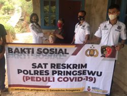 Satreskrim Polres Pringsewu Gelar Baksos Bagikan Sembako ke Masyarakat
