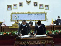 DPRD Tubaba Rapat Paripurna Penandatanganan Nota Kesepakatan KUA-PPAS APBDP Tahun 2021