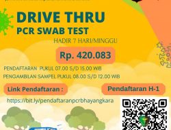 Polda Lampung Buka Layanan Drive Thru PCR Swab Test Covid-19
