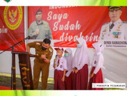 Binda dan Pemkab Pesawaran Lakukan Vaksinasi Anak Usia 6-11 Tahun