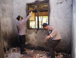 Kapolres Pringsewu Tinjau Lokasi Kebakaran Ponpes Ash Sholihah