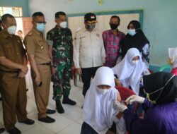 Wabub Tanggamus dan Dandim 0424 Tinjau Vaksinasi Anak Sekolah di MTsS Al Khairiyah