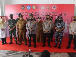 Gubernur Dampingi Kapolri Tinjau Akselerasi Vaksinasi Serentak Seluruh Indonesia