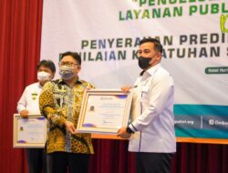 Pesawaran Raih Peringkat Dua Kepatuhan Pelayanan 2021 dari Ombudsman RI Lampung