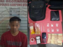 Simpan Barang Haram, Seorang Pria Dicduk Sat Narkoba Polres Lampura