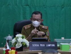 Pemprov Lampung Ikuti Penyampaian Hasil Evaluasi dan Pemberian Penghargaan Kinerja Pelayanan Publik 2021