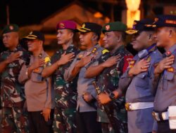 Polres Lampura dan TNI Amankan Malam Takbiran