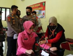 Sambut Hari Bhayangkara Ke-76 Polres Tanggamus Gelar Baksos Donor Darah