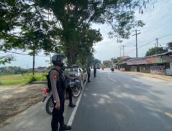 Personel Satsamapta Polres Pringsewu Patroli Secara Mobile