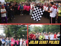 Polres Lampura Gelar Jalan Sehat Sambut Hari Bhayangkara Ke-76
