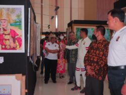 Semarakkan Hari Bhayangkara ke-76, Polda Lampung Gelar Pameran Lukisan