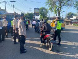 Tingkatkan Kamseltibcarlantas dan Taat Pajak, Polres Lampura Gelar Razia Gabungan