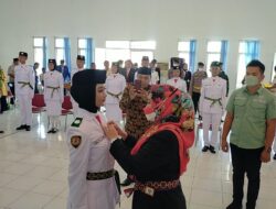 Dewi Handajani Kukuhkan Paskibraka Kabupaten Tanggamus