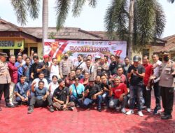 Polres Pringsewu Gandeng TNI dan Wartawan Gelar Baksos