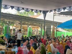 Ribuan Ibu-ibu Kecamatan Banjit Hadiri Pengajian Akbar Jamaah Istiqosah Permata