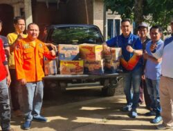 Relawan Darmawan Pesawaran Beri Bantuan Korban Banjir di Desa Mada Jaya