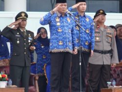 Pemkab Pesibar Peringati Hari Pahlawan dan HUT Korpri ke-51