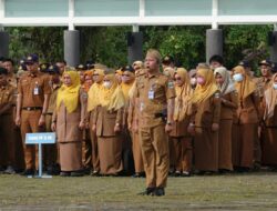 Bupati Dr.,Drs.,H.Agus Istiqlal.SH.,MH. Pimpin Apel Perdana Tahun 2023.