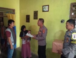Kapolres Way Kanan Santuni Keluarga Balita Infeksi Paru-Paru