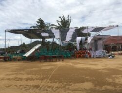 Tarub Kegiatan Musrenbang Batu Ketulis Porak Poranda Diterjang Angin Kencang