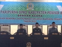 DPRD Kabupaten Pesisir Barat Gelar Rapat Paripurna Persetujuan Penandatangan Raperda Tahun 2023