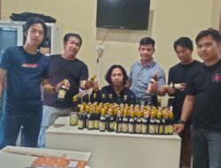 Razia Toko dan Warung Kelontong, Polres Pringsewu Sita Ratusan botol Miras
