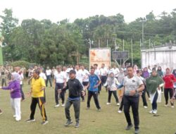 DPRD Lampura Menggelar Senam Bersama Forkopimda
