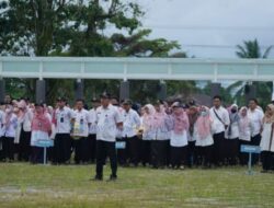 Pasca Libur Hari Raya Idul Fitri 1444H Pemkab Pesisir Barat Laksanakan Apel Pagi Perdana  
