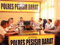 Polres Pesisir Barat Laksanakan Rapat Kordinasi Dengan Instansi Terkait Tentang Berlakunya Tilang Manual