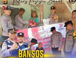 Polres Pesisir Barat Salurkan Bansos Pada Masyarakat Dalam Rangka Menyambut Hari Bhayangkara ke – 77