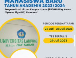 Unila PSDKU Way Kanan Mulai Terima Mahasiswa Baru