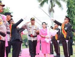 Prosesi Pisah Sambut Kapolres Way Kanan