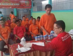 Pastikan Bebas Narkotika, Rutan Kelas llB Krui Gelar Kegiatan Tes Urine Bagi Pegawai dan Warga Binaan Pemasyrakatan.