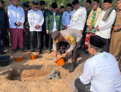 Kapolres Way Kanan Hadiri Pengajian dan Peletakan Batu Pertama Gedung NU