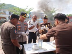 Kejaksaan Negeri Pringsewu Musnahkan Barang Bukti Perkara Pidana Umum