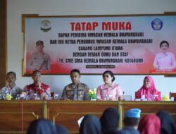 Kunjungi Kemala Bhayangkari, Kapolres Lampura Tatap Muka Bersama Dewan Guru dan Staf