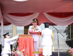 Dendi Gelar Upacara HUT RI ke-78 di Lapangan Pemkab Pesawaran