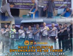 Jelang Hari Lalulintas Bhayangkara ke-68, Polres Lampura Gelar Baksos Bagikan Air Bersih