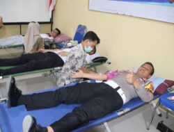 Polres Pringsewu Gelar Donor Darah Dalam Rangka HUT Lalu Lintas ke-68